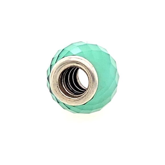 Pandora Green Geometric Charm - Picture 1 of 3